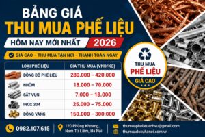 Bảng Giá Thu Mua Phế Liệu Hôm Nay Mới Nhất Tại Hà Nội 2026