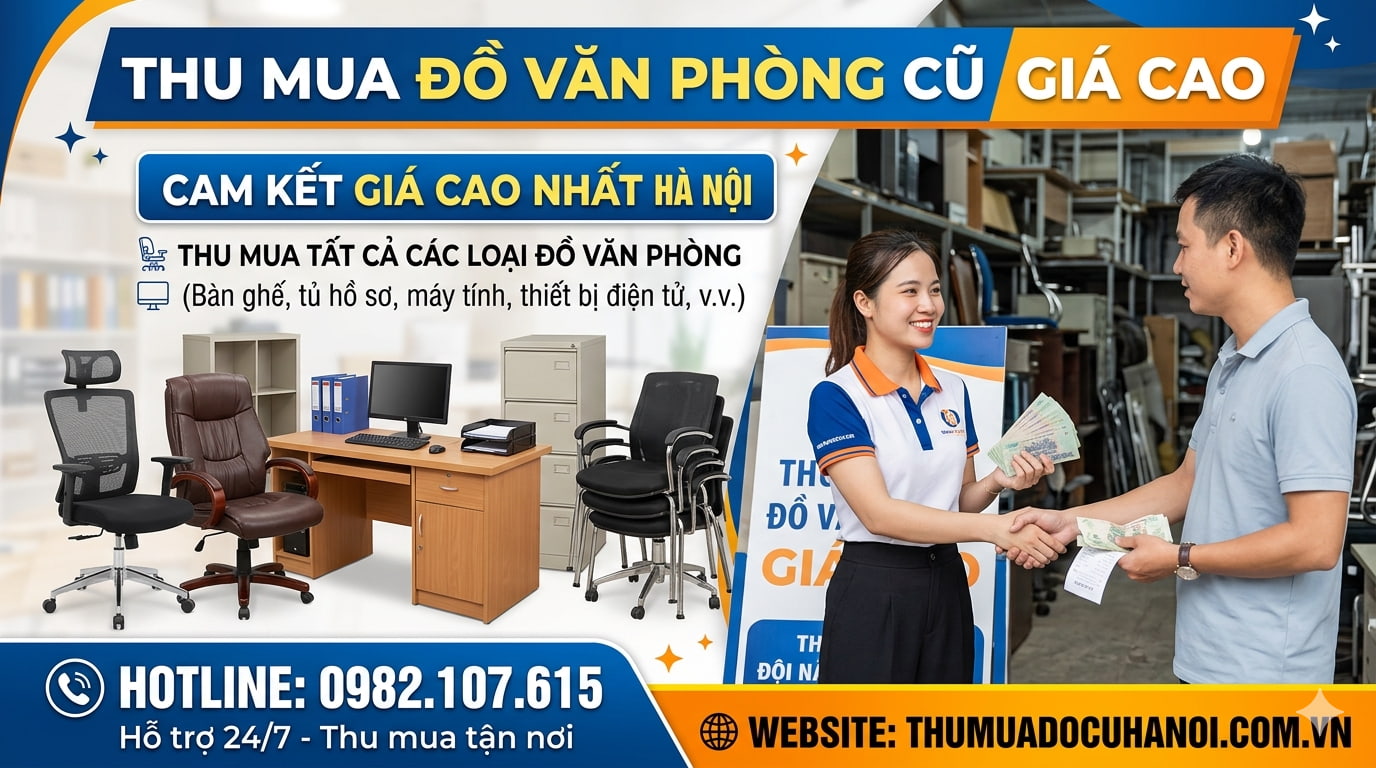 Thu Mua Đồ Văn Phòng Cũ Hà Nội - Mua Nhanh Chỉ 1 Cuộc Gọi
