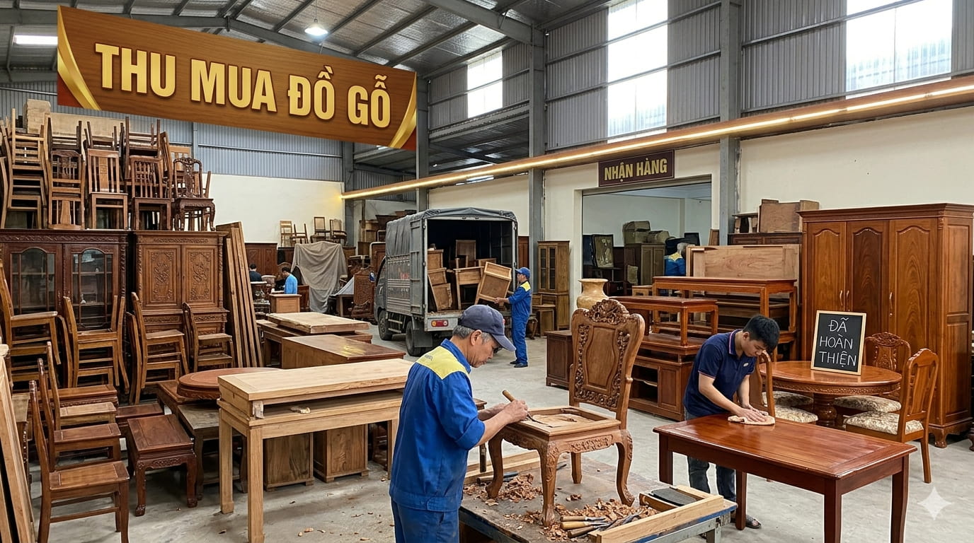 Thu mua Đồ Gỗ cũ giá cao Hà Nội Mua nhanh 1 cuộc gọi
