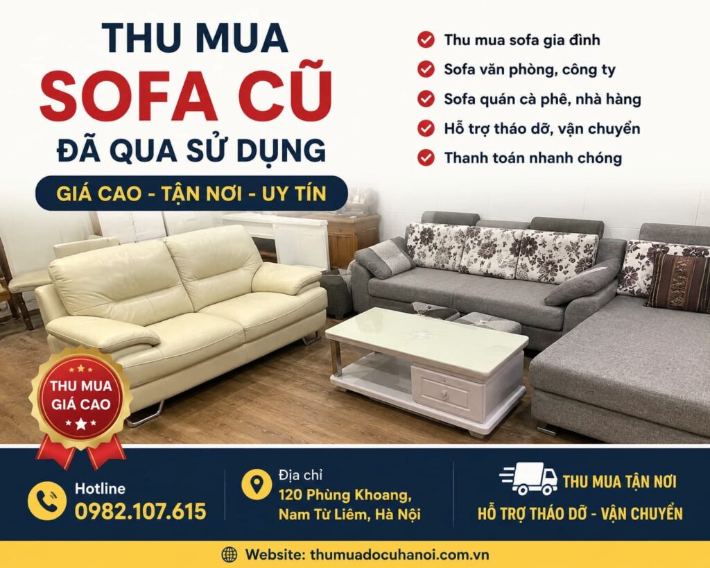 Thu mua sofa cũ giá cao Hà Nội