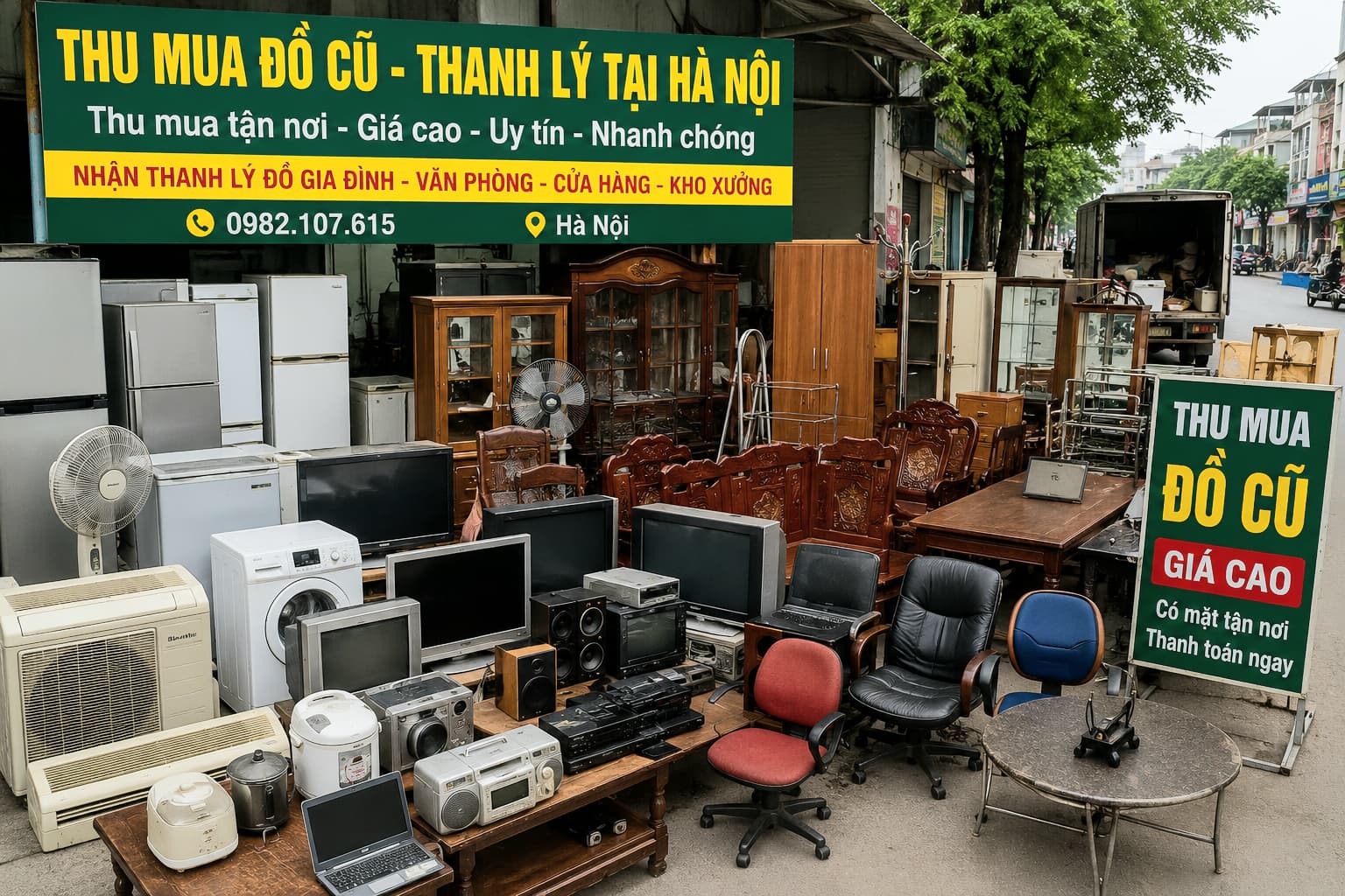 Mua Đồ Cũ giá cao Hà Nội Tận Nơi Tháo Dỡ Miễn Phí