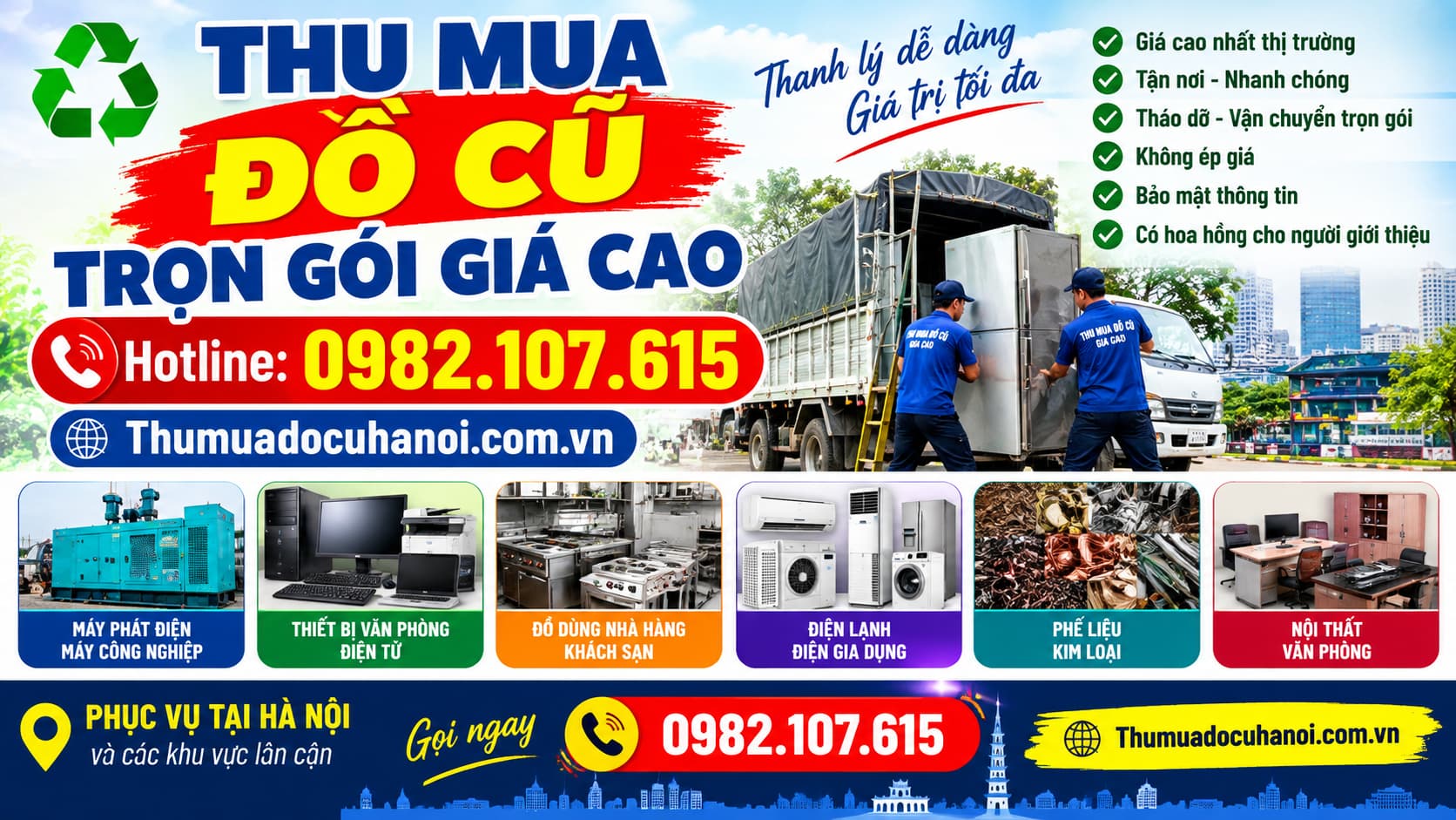 Thu mua đồ cũ Hà Nội trọn gói giá cao