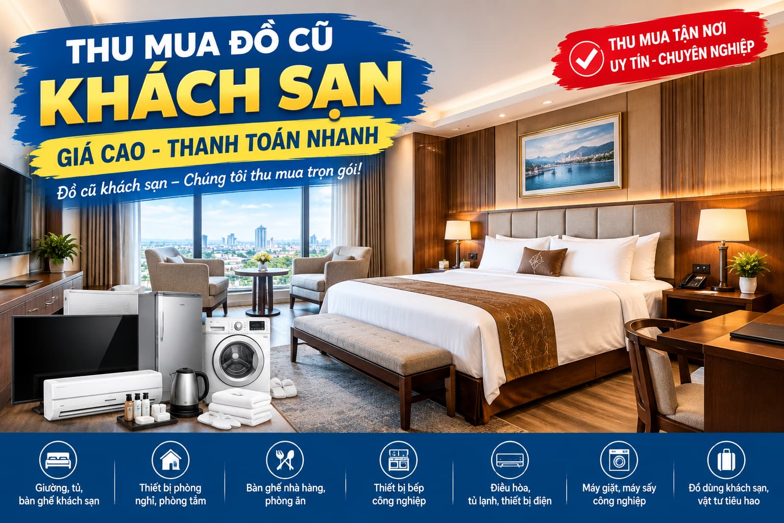 Thu Mua Đồ Cũ Khách Sạn Tại Hà Nội Định Giá Cao, Vận Chuyển Miễn Phí