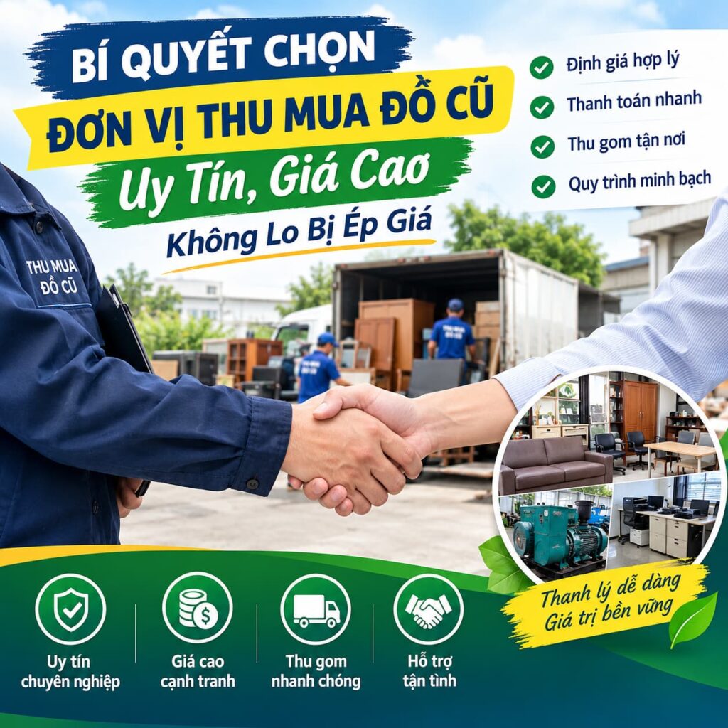 Bí Quyết Chọn Đơn Vị Thu Mua Đồ Cũ Uy Tín, Giá Cao Không Lo Bị Ép Giá