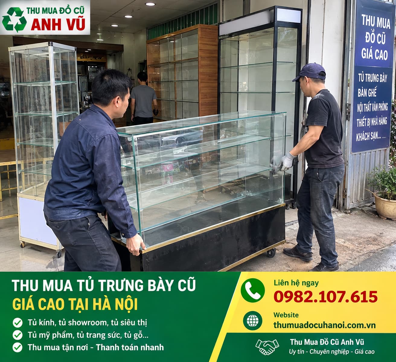 Thu Mua Tủ Trưng Bày Cũ Giá Cao Hà Nội, Thanh Lý Nhanh Tận Nơi